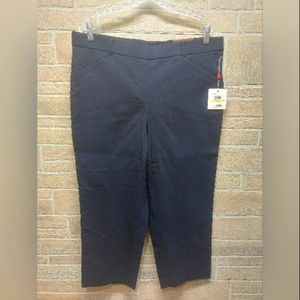 Rafaella 18W navy trouser skinny capri